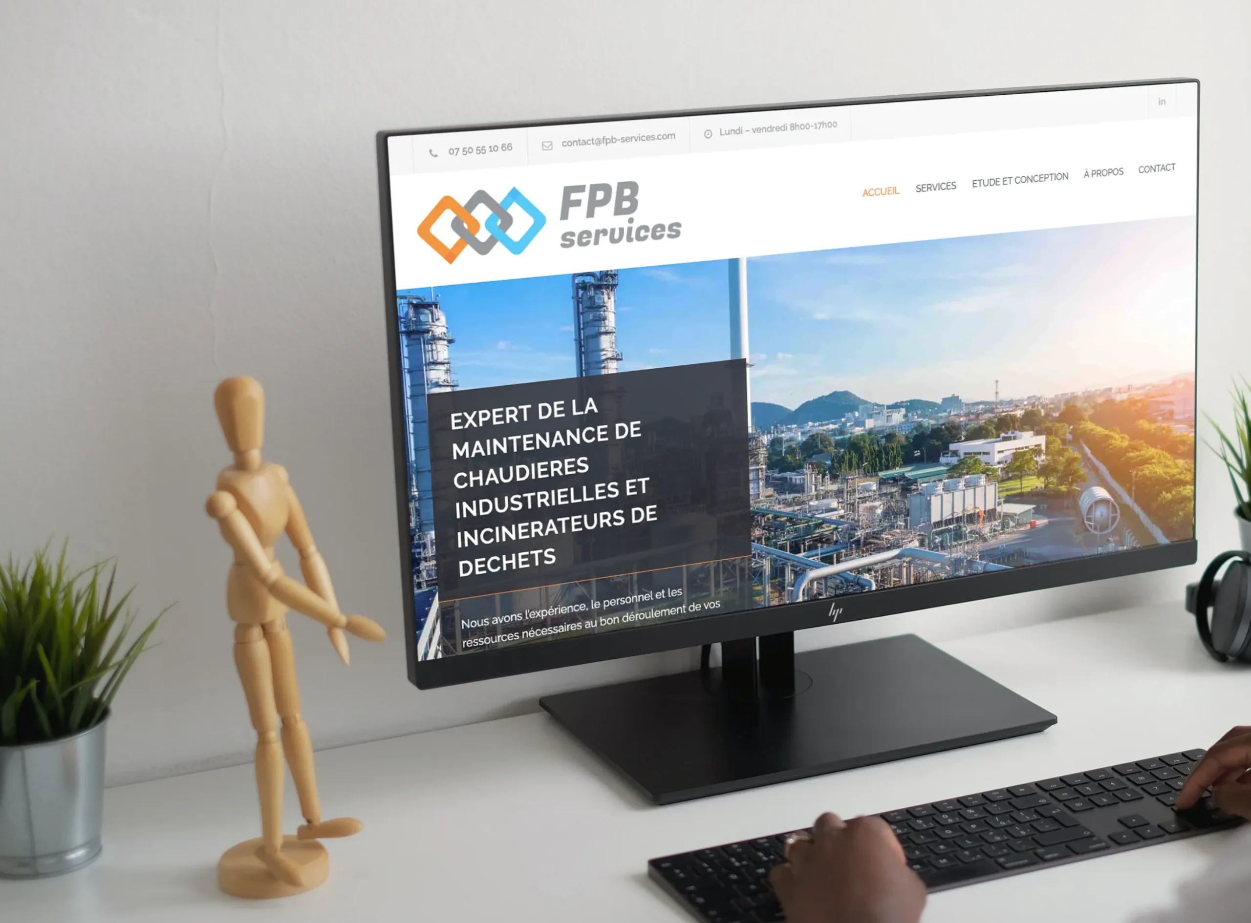 site statique mockup desktop fpb services