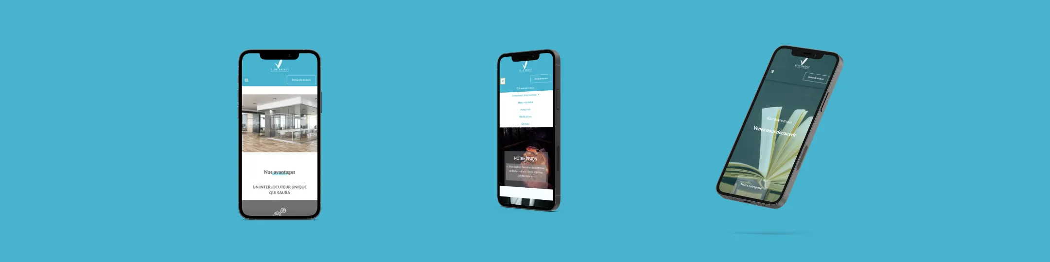 mockups mobile blueselect